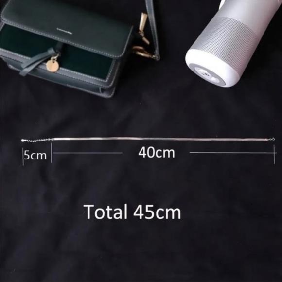 NEW 925 STERLING SILVER HERRINGBONE FLAT NECKLACE, NICE NECKLACE, CUTE NECKLACE - Picture 6 of 6